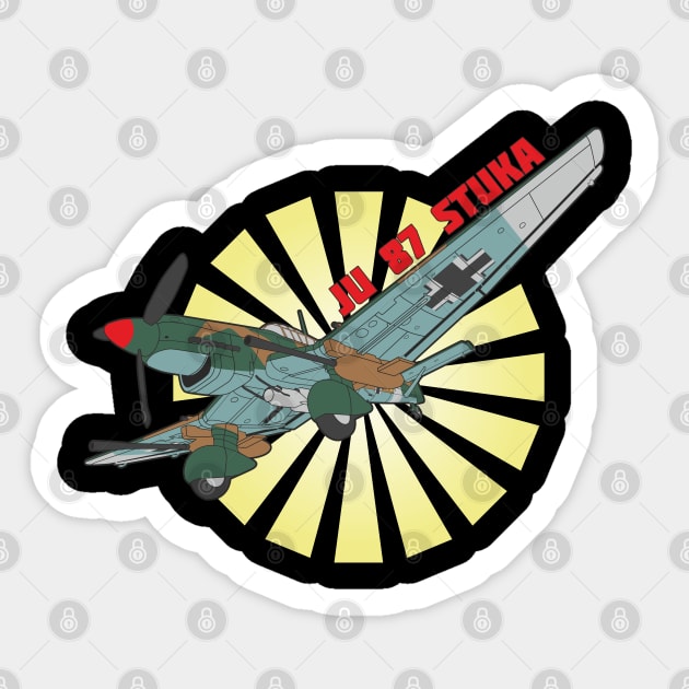Ju 87 Stuka Sticker by FAawRay